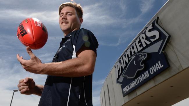 3/11/14 - South Adelaide footballer and AFL draft target Caleb Daniel at Noarlunga Downs today - photo Naomi Jellicoe