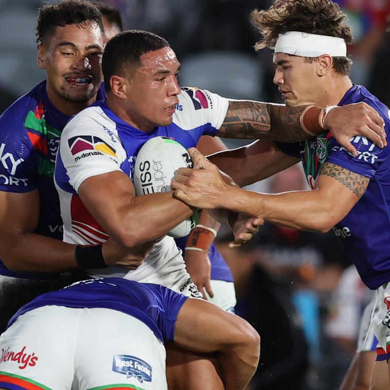 Tyson Frizell is getting through a mountain of work on an edge for the Knights. Picture: Ashley Feder/Getty Images