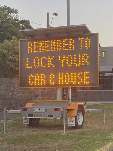 A huge sign was placed in Brighton. Picture: 3AW