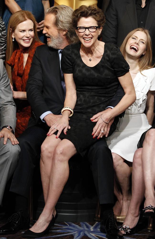 Better days ... Nicole Kidman, left, Jeff Bridges, Annette Bening and Amy Adams pose for a group picture at the 30th Academy Awards Nominees Luncheon in 2011.