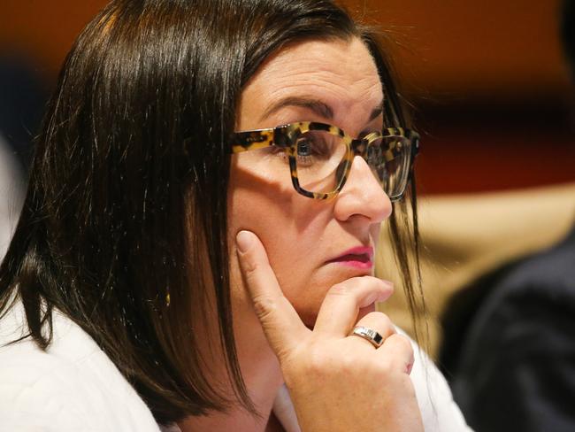 SYDNEY, AUSTRALIA - Newswire Photos August 23, 2022: Minister for Education and Early Learning Sarah Mitchell is seen answering questions during budget estimates inside NSW Parliament in Sydney. Picture: Gaye Gerard / NCA Newswire