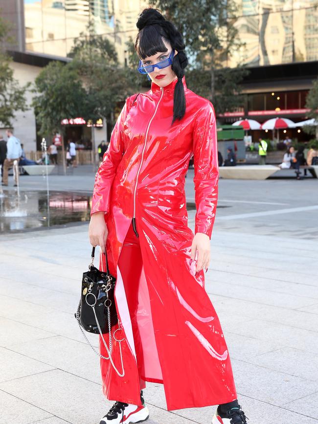 Millie Sykes at 2019 Mercedes Benz Fashion Week. Picture: Richard Dobson