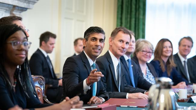 Rishi Sunak holds his first cabinet meeting. Picture: Getty Images