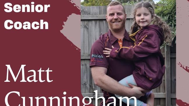 New Monbulk senior coach Matt Cunningham with his daughter Indy. Picture: Facebook
