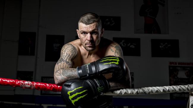 John Wayne Parr at his gym in Burleigh ahead of his fight against Anthony Mundine in November. Picture: Jerad Williams