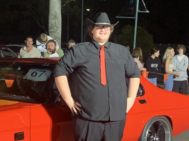 Wyatt Martin on the red carpet of the 2023 Xavier College School Formal at the Hervey Bay Boat Club