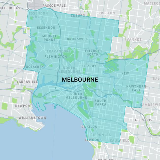 uberPOOL’s launch map only covers a limited area. Picture: Supplied