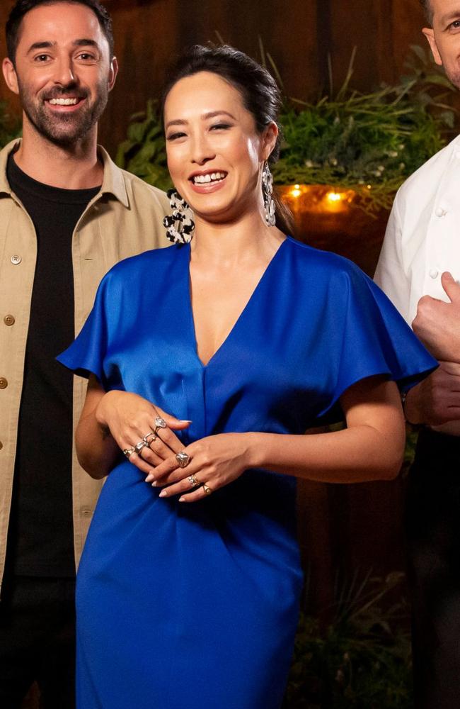 Episode 7: Ted Baker dress, Gorman earrings. Picture: MasterChef/Channel 10