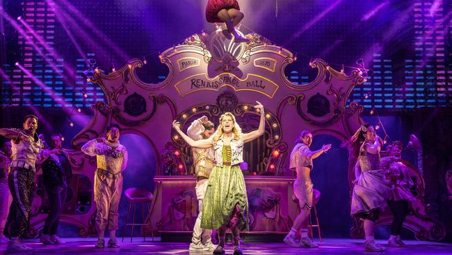 The cast of &amp; Juliet showcase a sneak peak of the musical at The Regent Theatre. Picture: Jake Nowakowski