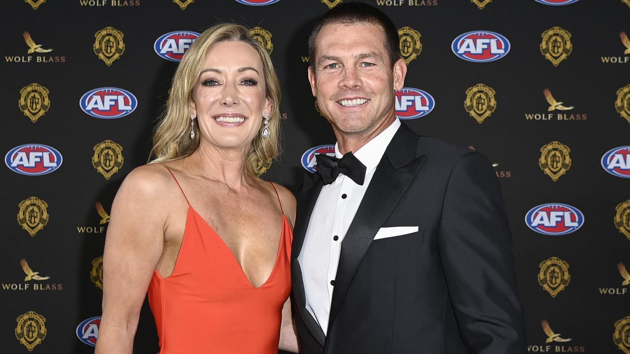 Kelley Fergus and Ben Cousins at the 2021 Brownlow Medal count.