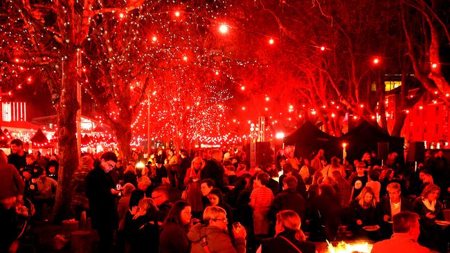 Crowd at the Dark Mofo Winter Feast. Picture: SAM ROSEWARNE.