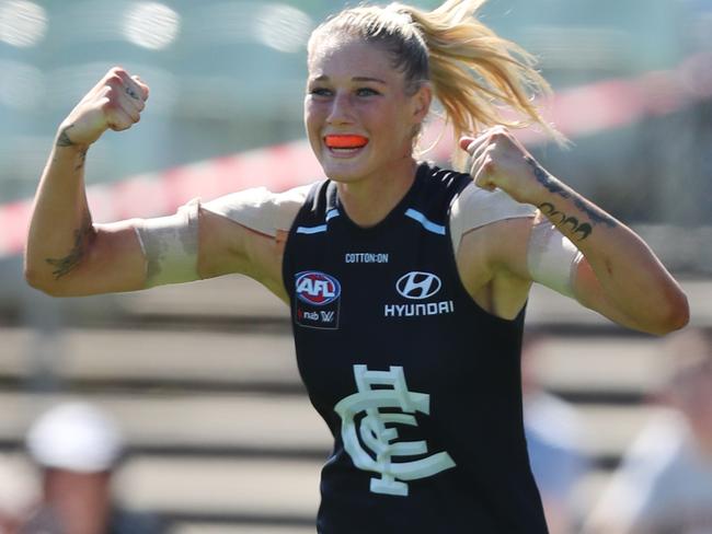 Tayla Harris has found a new AFLW home with Melbourne. Picture: Alex Coppel