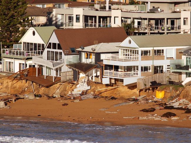 Collaroy Beach pictured from the sky after some huge storms.