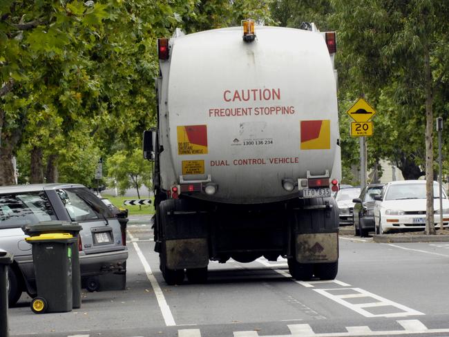 A rubbish truck photographed in Carlton. File pic.