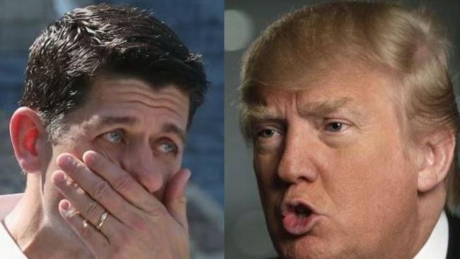 House Speaker Paul Ryan, left, tried to stop the gutting of the ethics committee but was caught off guard. Picture: Supplied