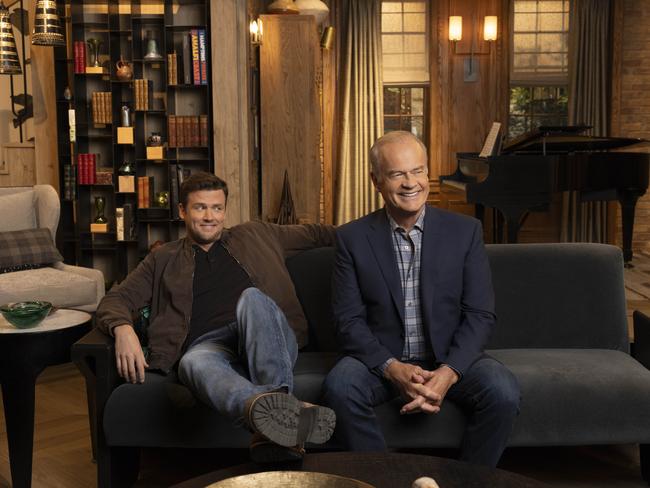 Jack Cutmore-Scott and Kelsey Grammer in Frasier. Picture: Paramount+