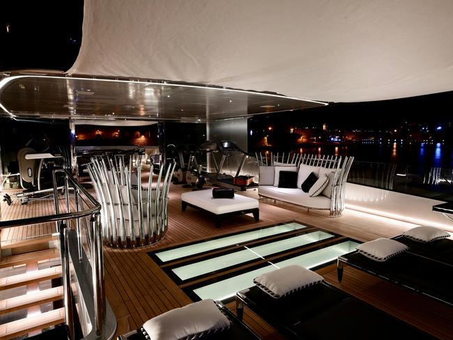 These beautiful sun beds look like they could easily turn into cocktail lounges. Picture: Burgess Yachts