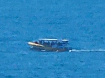 A boat whale watching off Sunshine Beach at Noosa on August 22, 2024. Picture: Sam Turner