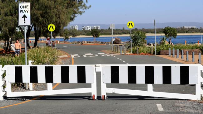 The gates were closed after pictures on Saturday revealed a packed carpark. Picture: Adam Head