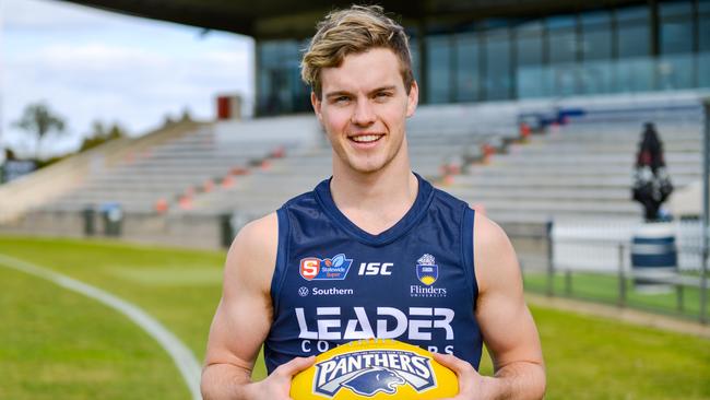 Tom Highmore was the SANFL’s No. 1 ranked player for intercept marks. Picture: Brenton Edwards