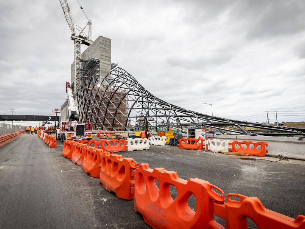 Motorists have been warned to expect a number of West Gate Freeway ramp closures early in the New Year. Picture: Jake Nowakowski