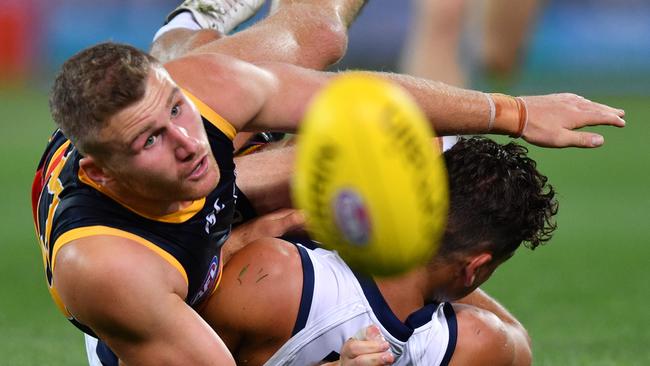 Rory Laird is one of four Crows chosen to take part in the bushfire appeal game. Picture: AAP Image/David Mariuz