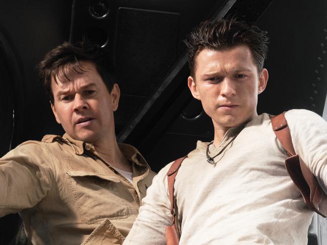 Mark Wahlberg stars as Victor “Sully” Sullivan and Tom Holland is Nathan Drake in Columbia Pictures' UNCHARTED. Photo by: Clay Enos