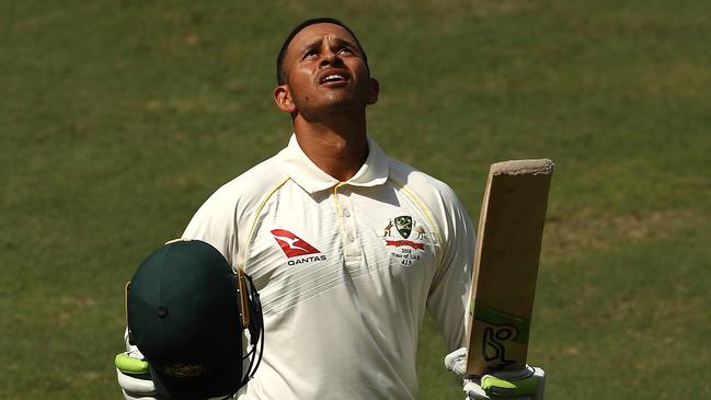 Usman Khawaja defied the heat against Pakistan. Picture: Getty Images