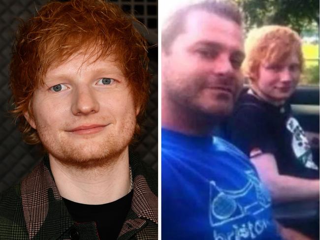 Sheeran with his cousin Jethro.