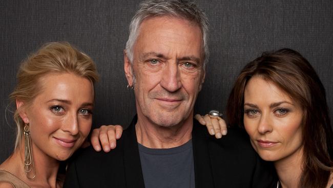 Asher Keddie, John Waters and Kat Stewart who appear in Offspring. Picture: Andrew Maccoll.