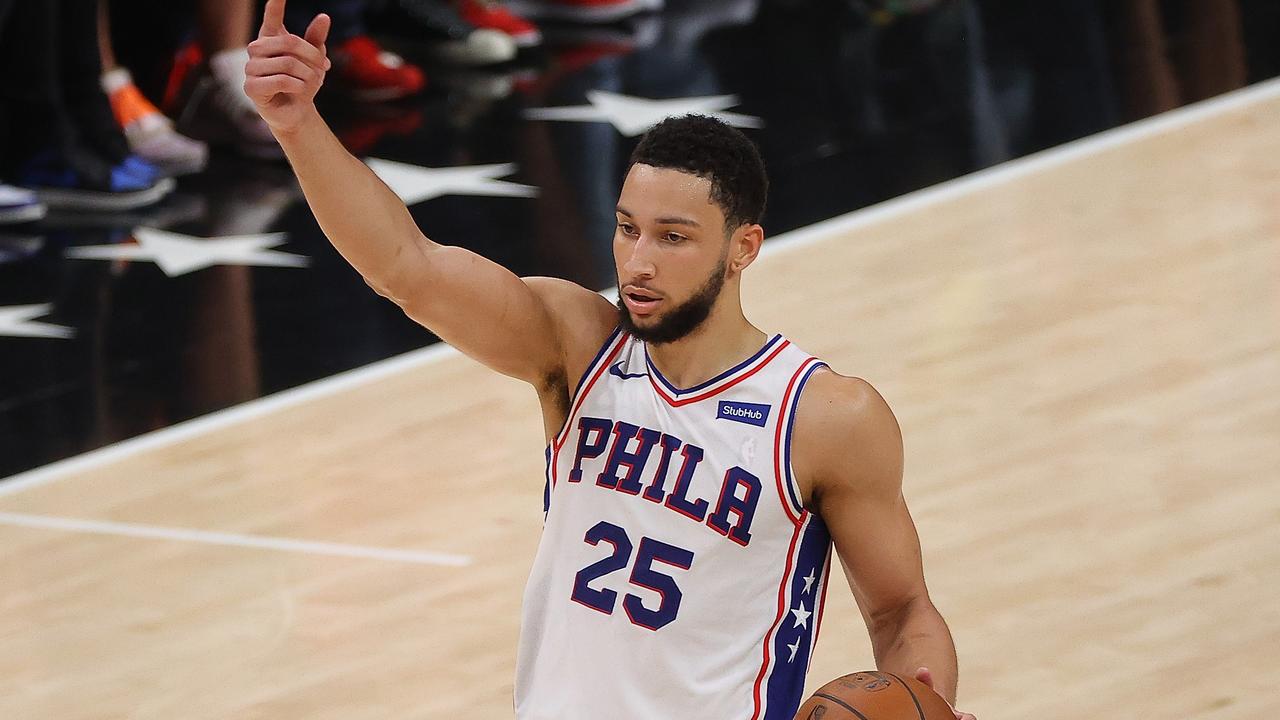 Nike Philadelphia 76'ers Ben Simmons 25 White Jersey. 