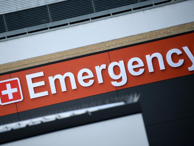 SYDNEY, AUSTRALIA - NCA NewsWire Photos OCTOBER, 01, 2020: Emergency signage at the expanded emergency department at Bankstown-Lidcombe Hospital in Sydney. Picture: NCA NewsWire/Joel Carrett