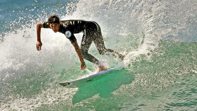 Harley Ross-Webster in action at Curl Curl Beach.