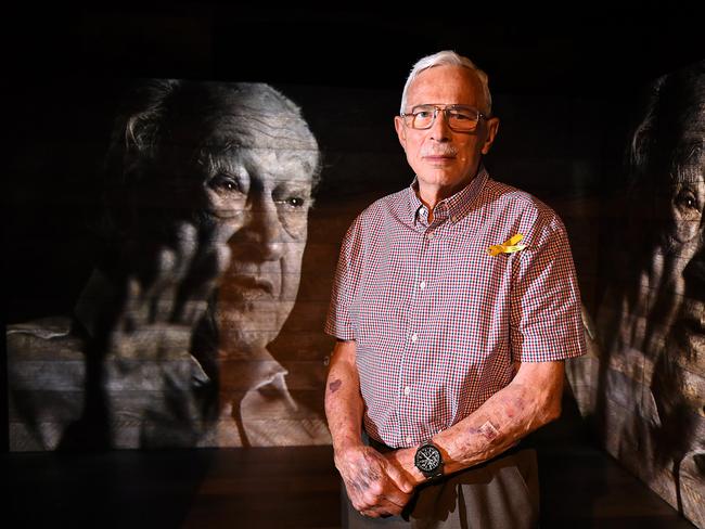 Dr Peter Kraus at the Brisbane Holocaust MuseumDr Peter Kraus was a 4yrs old and on a train to Auschwitz prison camp.Thursday January 23, 2025. Picture, John Gass