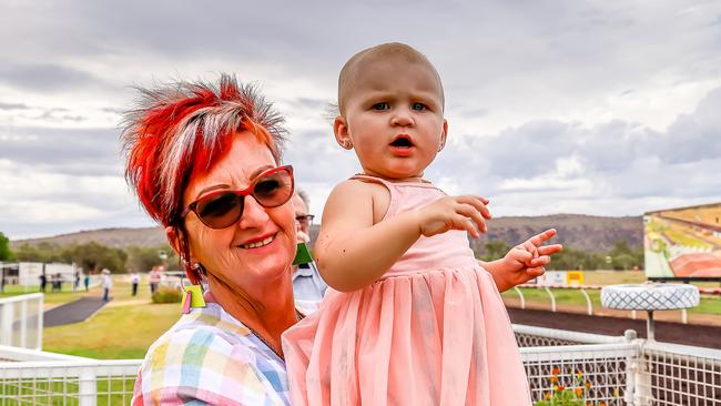 Raelene Sidebottom with her granddaughter. Picture: Nikki Westover