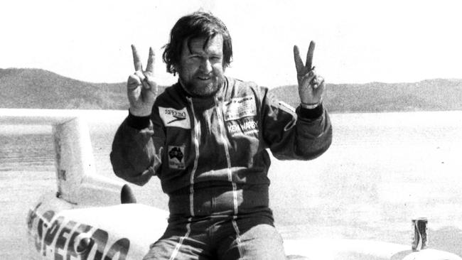 Ken Warby back in 1978 after he cracked 500km/h.