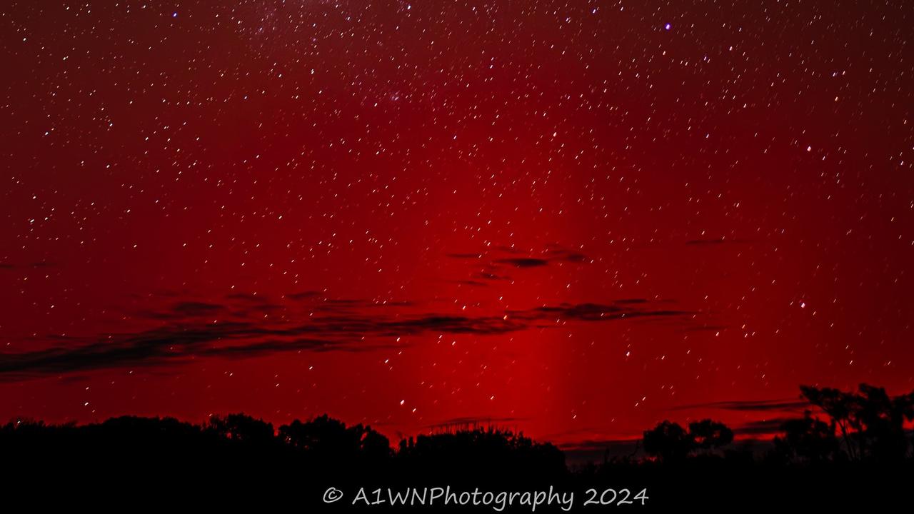 The aurora australis from Town of 1770. Picture: A1WNPhotography 2024