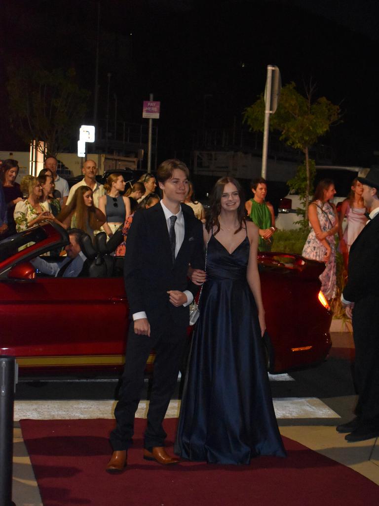 Zavier Cranston and Alannah Fitzpatrick at the Proserpine State High School formal at Shute Harbour Marine Terminal on November 15, 2023. Photo: Zoe Devenport