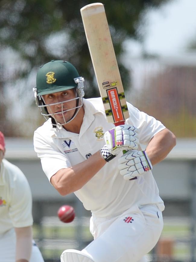 Marcus Stoinis in action for Northcote. Picture: Kris Reichl