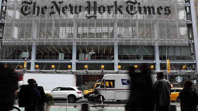 The New York Times headquarters in New York City. Picture: Getty Images via AFP.