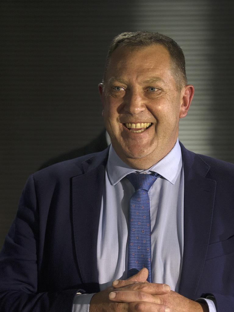 Gavin Pearce. Braddon Liberal candidate celebrates his win at Burnie. PICTURE CHRIS KIDD