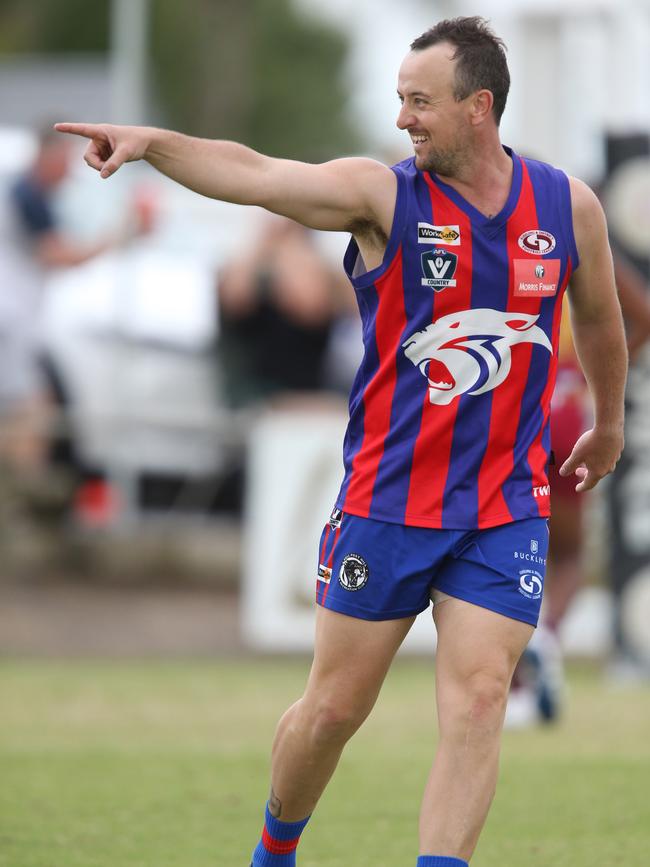 Football GDFL: Belmont Lions v Bell Post Hill Bell Post Hill 15 Nick Costello kicks a goal Picture: Mark Wilson