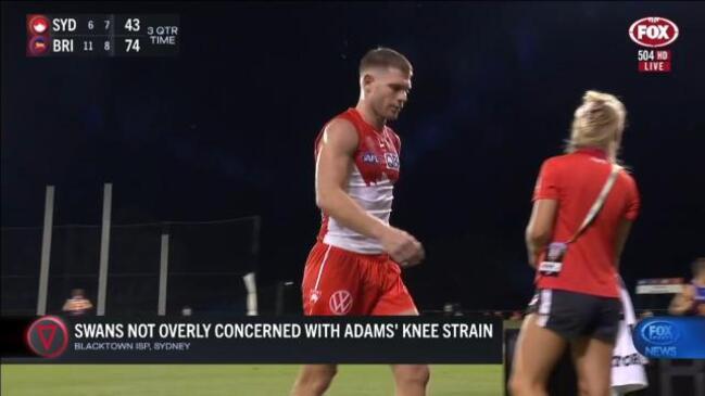 Swans sweat on Taylor Adams' fitness after Lions loss