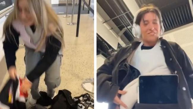 The teen thought the hack was rather clever to avoid baggage fees. Image: TikTok