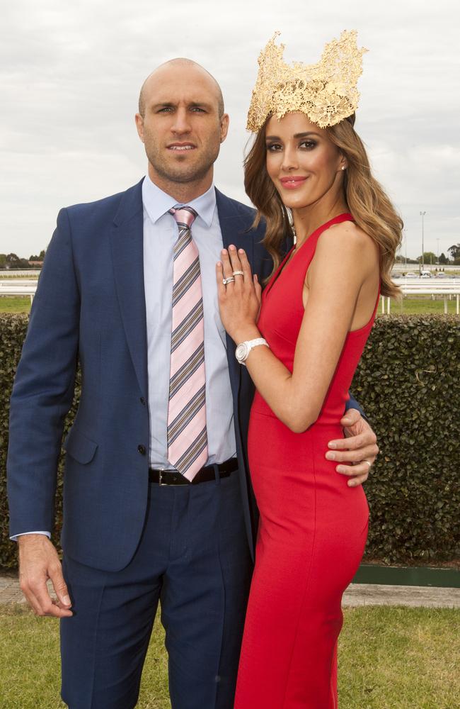 Chris and Rebecca Judd attend the Caulfield Cup Carnival