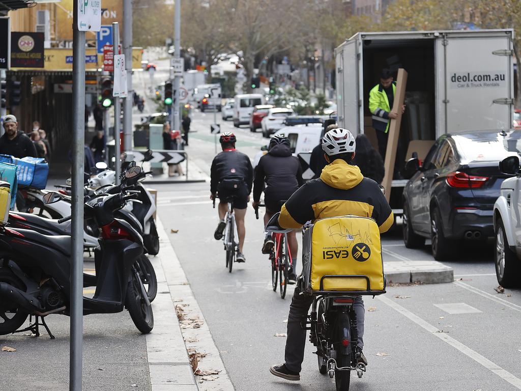 Mr Wood has a plan to fix the Exhibition St bike lanes. Picture: Alex Coppel