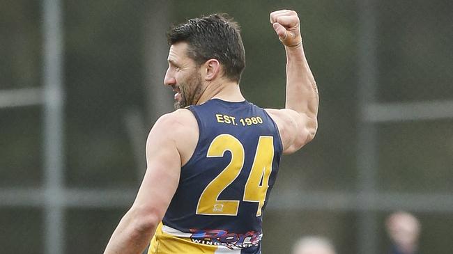 Russell Robertson is still kicking goals in local footy with Doveton Eagles. Picture: Valeriu Campan. 