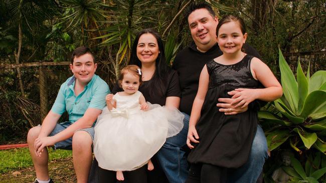 Mersina Axiom (centre) with her husband Anthony, daughters Olivia and Hayley and son Jack.