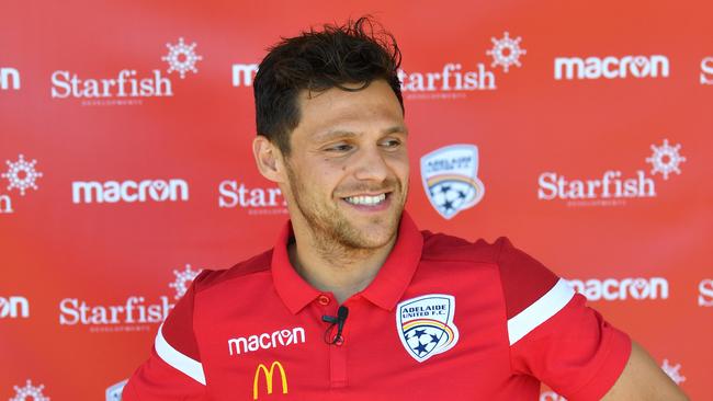 German midfielder Mirko Boland has helped Adelaide United progress to the FFA Cup semi-finals for the fourth time in six seasons. Picture: AAP Image/David Mariuz