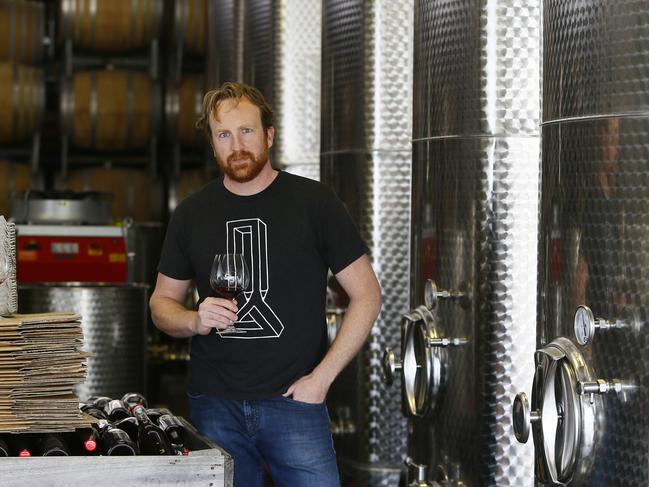 Winemaker Nick Glaetzer has invested in more wine making equipment for his Brooker Highway wine business, pictured, as well as investing in his own vineyard. Picture: MATT THOMPSON